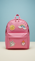 Bubblegum Pink Backpack Faith Patches Graphics